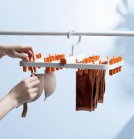 Bolsas de lavanderia 24 clipes de meias portáteis cabide de roupa de roupa de roupa de roupa de roupa