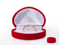 Шаг для ювелирных мешков Velet Red Heartsed Wedding Diamond Rings Box для женских серьгов ожерелье в подарки 21 стили