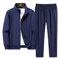 Sombriz de traguas de hombres Sportswear Plus Size M8XL Blazer Two Piece Zipper Coat Pants traje 221124