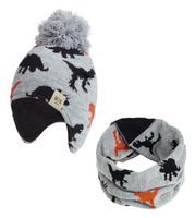 Set di sciarpa per cappelli a maglia per bambini039s berretto invernale cartone animato auricolari per le orecchie per ragazzi ragazze bambini 18 anni 220105