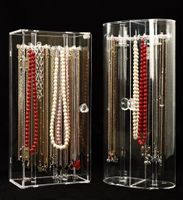Sacchetti di gioielli borse per display bracciale scaffale acrilico cimellata trasparente scatola di stoccaggio di grande capacità 360 custodia organizzatore 360