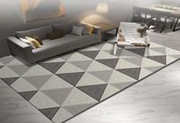 Carpets moderne nordique gris géométrique et tapis chaise table de bureau canapé de bureau