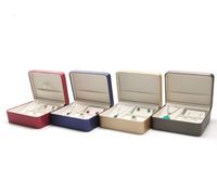 Bolsas de joyas bolsas de 15x14x7cm Caja de cuero cepillado accesorios portátiles de almacenamiento colgante de anillo de almacenamiento