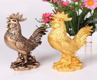 Nouveau domicile décoratif décoration en cuivre artisanat Golden Chicken Feng Shui Fashion Cock Ornements