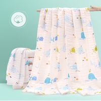 Baby Quilts Swaddles 110x110 cm 6 Schichten 100% Seersucker Musselin Baumwoll Neugeborene Babypdecke Weiche Bad Halten Wraps