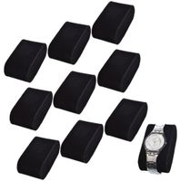 Bolsas de jóias bolsas 10pcs Displa de travesseiros de relógio portáteis duráveis ​​inteiros para a caixa de armazenamento de pulseira de relógio de pulso suporte de veludo