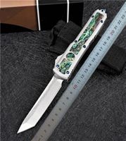 1Pcs High End AUTO Tactical Knife D2 Satin Blade 6061T6 Abal...