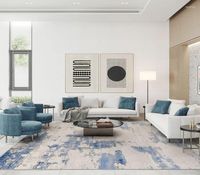 Halılar 3D Modern Oturma Odası Kalın Peluş Yatak Odası Halı Ev Dekor Mavi Lüks Lobi Zemin Paspasları 3x4 Geniş Alan Halı