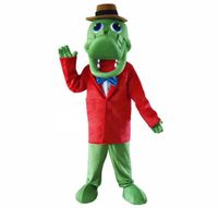2019 Factory New Green Alligator Crocodile Mascot Costume Fancy Dress Prop Set Halloween