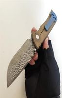 Chaves in edizione limitata Redencion 228 coltello pieghevole Real Damasco Blade Titanium maneggiare un valore eccellente Equipaggiamento da esterno Tactico 5910004