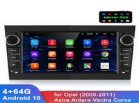 7 2 DIN 안드로이드 10 자동차 라디오 4G 64G GPS Bluetooth 오디오 스테레오 미러 링크 FM Autoradio Multimedia Player for Opel Astra2605