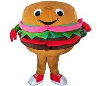 2018 adorabile costume da mascotte di hamburger per evento per feste di carnivali di Halloween di Halloween di dimensioni per adulti