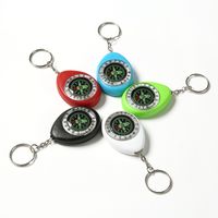 Portable Mini Compass Keychains Outdoor Schoolbag Pendant Co...
