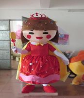 2019 Yüksek kaliteli şeker maskotu kostüm karikatür pembe prenses karakter kıyafetleri cadılar bayramı