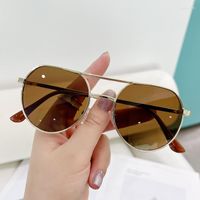선글라스 2022 트렌드 성격 이중 빔 금속 안경 패션 단순