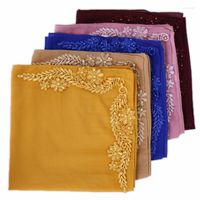 Шарф шарф шифоновый аппликация элегантные длинные шарфы Женщины All-Match Fashion Turban Soft Shaw