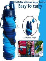 Garrafas dobráveis ​​para garrafas de água para camping de ginástica dobrável reutilizável de viagens
