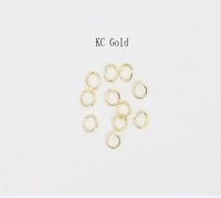C an￩is de salto aberto an￩is de chaveiro para brincar de colar de colar j￳ias artesanais Diy Fazendo descobertas m￺ltiplos tamanhos KC Gold