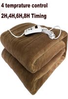 Yıkanabilir elektrikli battaniye çift 220v elektrikli ısıtmalı battaniye mat teklicontrol yurt yatak odası ısıtma halı