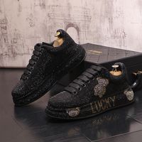 Luxury Gold Spring Casual shoes Sneakers Men' s Sport St...