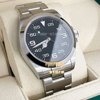 40MM Luxury Wristwatch STAINLESS STEEL BLACK DIAL 126900 Men...