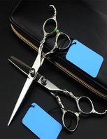 Hair Scissors Professional Japão Japão 440c 6 polegadas Corte de escorpião barbeiro Makas Cabissor Rainning Shears Hardressing