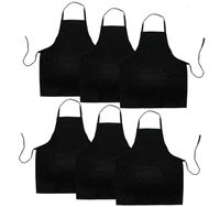 Tabliers 6 Pack Black Kitchen avec 2 poches antidirty adaptées au restaurant de cuisson à barbecue 221122