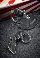 Высококачественный мини -маленький карман EDC карман с фиксированным лезвием нож для когтя AUS8A черный каменный стир