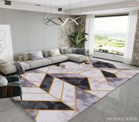 Carpets Tapis géométrique pour salon tapis en velours pour enfants Décoration de chambre à coucher tapis de porte d'entrée de salon doux
