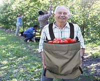 A aventes colhe a bolsa de colheita de maçã para colheita à prova d'água, bolsa de avental de armazenamento de frutas ajustáveis ​​para o jardim de pomar de fazenda ao ar livre