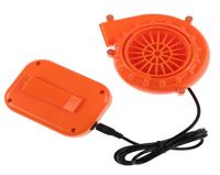 Ventiladores elétricos Mini soprador de ventilador para mascote na cabeça do traje inflável 6V 4XAA Bateria seca Orange1258a