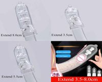 Nxy Penile Extender Toy 3 Sizes Reusable Lengthen Enlargement Extend 3 5 8 0cm Extension Sleeves Cock Toys for Man 02086534825
