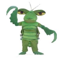 2018 fabrika, yetişkinlerin giymesi için kafayı yeşil bir Mantis maskot kostümü yönlendirin