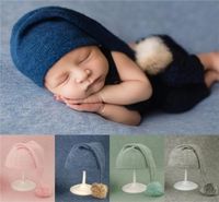 Caps Hats Beanieskull 1 PCs Born Pography Cat Knit Fur Ball POTTORIO STUDIO Accessori 221107