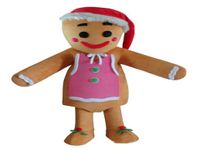 2019 Descuento de fábrica Gingerbread Men Mascot Disfraz de Navidad