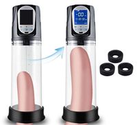 Männliche Penispumpe Automatische Vakuum -Erweiterung für Erhöhen von Penisvergrößerung Dick Trainer Tool Männer Erwachsene Sexshop 220330
