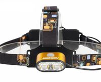 LED portátil ao ar livre faróis 2Creet6 Campo recarregável USB de alta potência de caça à prova d'água de caça à noite de passeio à noite 0724 L