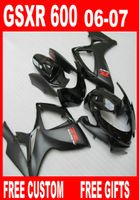Kits de carrosserie personnalisés pour Suzuki GSXR 600 FaMINGS GSXR750 06 07 Kit de carénage GSXR600 R750 2006 2007 Matte Flat Black2727532