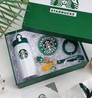 2021 Yeni gelen Starbucks fincan paslanmaz çelik içecek vaka vakum şişe su bardakları paket kutusu ile Noel hediyesi