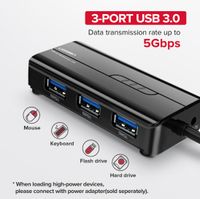 USB Ethernet USB 30 20 a RJ45 Hub para Xiaomi Mi Box 3s Setpop Box Adaptador Ethernet Card de rede USB LAN
