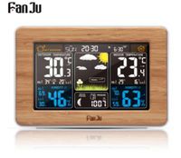 FANJU FJ3365 METHIE COLORE COLORE Digital Temperatura Digital Umidità Sensore Sensore Termometro Tabella da scrivania LCD ANNUGLIO