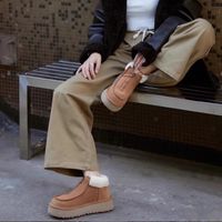 Moda Avustralya Boot Ayakkabı Funket Zip Boots Öngen deniz yosunu yeşil kestane siyah kadın koyun derisi kesme sıcak platform spor ayakkabıları ayak bileği patikleri
