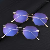 선글라스 패션 Ultra Light Eye Protect 빈티지 안티 블루 안경 광학 프레임 금속 안경 컴퓨터 고글