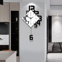 Mira la personalidad reloj digital moda sala de estar europea madera de madera creativa decorativa shi ying relojes