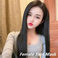 2022 nueva máscara femenina de látex silicona maquina realista máscaras de piel humana mascaras de baile de halloween hermosas género de género revelados