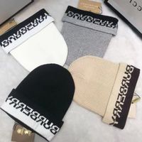 Lüks Beanies Designer Kış Fasulye Erkek ve Kadın Moda Tasarımı Örgü Şapkalar Yün Kapağı