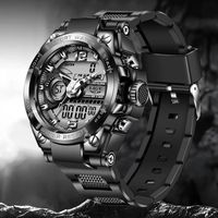Нарученные часы Lige Creative Dual -Display Watch Top Top Waterprostic Quartz Watches для мужчин Собственный спорт Relogios Masculino