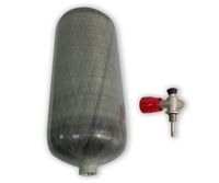 AC10911 ACECARE 9L CE 300 -BAR Carbonfasergaszylinder Tank -Tauchflasche mit rotem Ventil für Paintball -Spielkompressor Air R