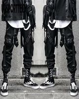 Streetwear Men039s Multi Pockets Harem Cargo Pants Hip Hop Casual Masculino Joggers pantalones Fashion Harajuku Men Pant
