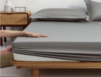 Çarşaf Setler 100 Pamuk Yatak Sayfası Elastik Bant Takılmış Düz Renkli Yatak Örtüsü Yatak Kapağı Yumuşak Rahat Ketenler Lüks Yatak